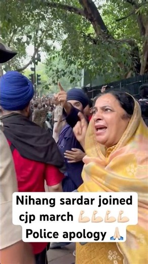 CJP protest mai nihang sardar aaye saath dene #cjp #cockroachjantaparty