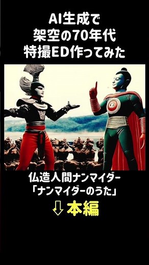 【架空昭和史】仏造人間ナンマイダー ED 「ナンマイダーのうた」（TVサイズ） #架空昭和史 #ai生成 #udiomusic #音楽生成ai #ai生成 #ドラマ