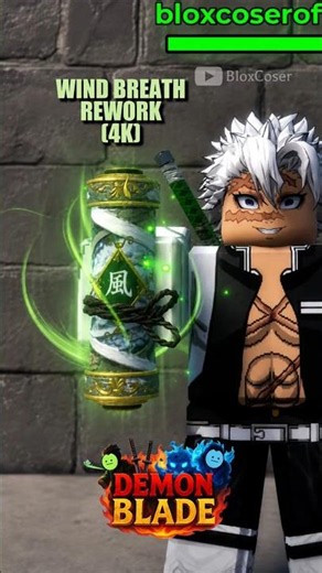 WIND BREATHING REWORK【144p vs 4K】DEMON BLADE ROBLOX