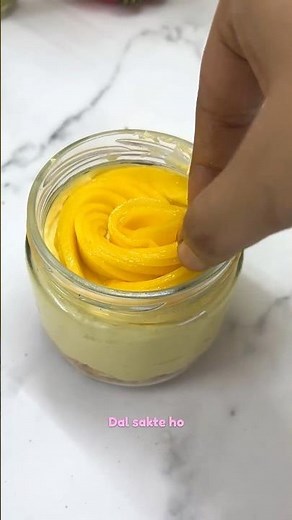 3-Ingredient Mango Cheesecake in a Jar 🍰🥭 No Bake, No Gelatin, Ready in Minutes!