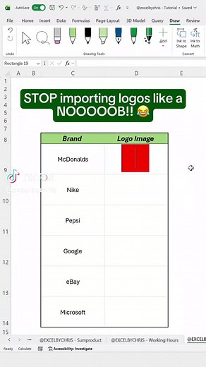 How to import logos in Excel using API! #excel #spreadsheet #corporate