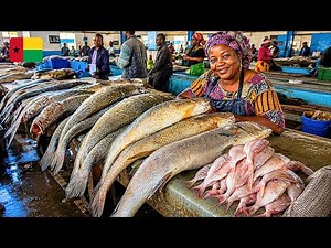Fish Market in Guinea-Bissau 🇬🇼 West Africa