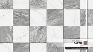 Merola Tile Marbilia Chess Bardiglio 17 in. x 17 in. Porcelain Floor and Wall Tile (14.77 sq. ft. /Case) FRL18MCBA