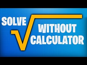 How To Calculate Square Root WITHOUT a Calculator!