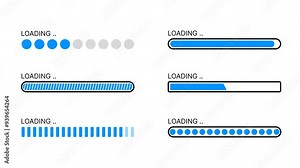 Blue Animated Loading - Blue Spinning Loader Animation, Blue Progress Indicator, Refresh, Reload, and Processing Animation Alpha Channel transparent
