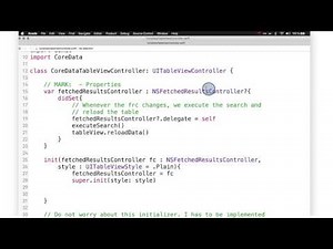 Displaying Core Data Objects in a Table