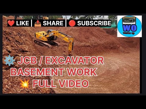 Building Basement Excavation | JCB Excavator Full Work Video(Wasim Heavy Earth movers)