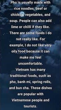 My Favorite Food - A2 Level - English Listening & Speaking Practice