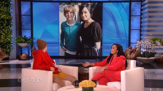 Justin Bieber and Demi Lovato's story about meeting as teenagers is priceless. | Ellen DeGeneres