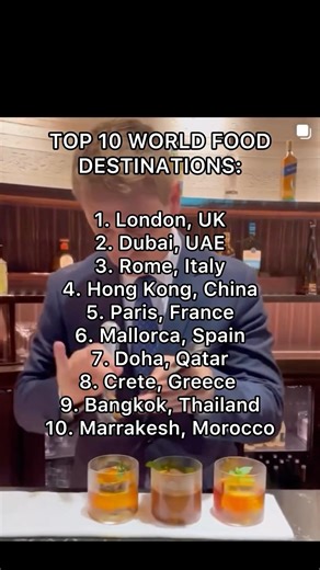 TripAdvisor just announced the ‘Top 10 Food Destinations in the World’. What do you think? 🤷🏽‍♂️