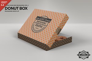 Donut Box Packaging Mockup, a Cups & Container Mockup by INCDesign