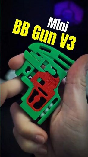 3D printed mini toy BB gun V3. Now with 8 shot magazine! #3dprinting