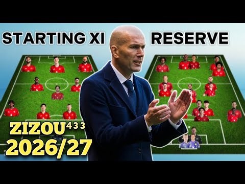 🔴Welcome ZINEDINE ZIDANE ✅ | Manchester United STARTING XI AND RESERVE TEAM under ZIDANE | 2026/2027