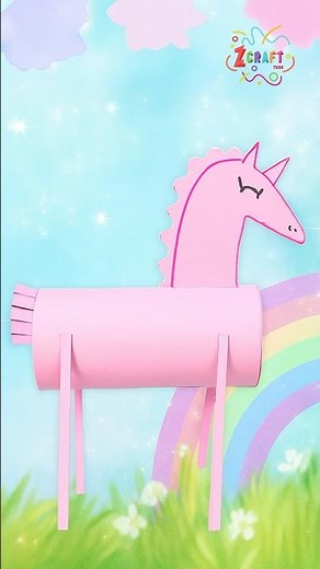 DIY Paper Unicorn Craft 🦄 | Fun & Easy Unicorn Craft for Kids #diy #craft #craftyfun #kids
