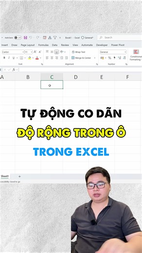 Hướng dẫn tự động co dãn độ rộng trong ô siêu hay trong excel #tinhocvanphong #tinhocmos #exceltips | Hảo Tin Học