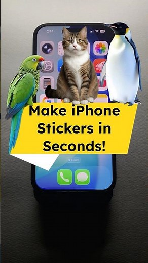 Make iPhone Stickers in Seconds! 😱📱 No Apps Needed! #shorts #iphone #sticker