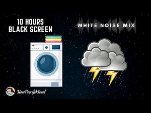 WASHING MACHINE and RAIN Sounds | 10 Hours Black Screen | Relax, Sleep, Soothe a Baby