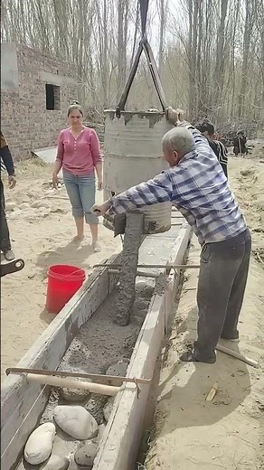 On-Site Rubble Concrete Strip Foundation Pour | Rural Self-Build Steel Drum Hack