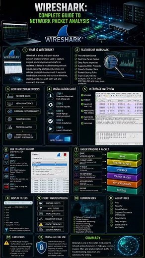 🦈 Wireshark Explained in 60 Seconds! | Complete Beginner Guide 🛡️