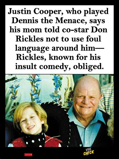 🎬 Justin Cooper Recalls Mom Warning Don Rickles Not to Curse on 'Dennis the Menace' Set
