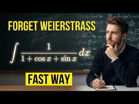 Forget Weierstrass! Fast Way to Integrate 1 / (1 + cos x + sin x) dx ⚡ Smooth Integrals