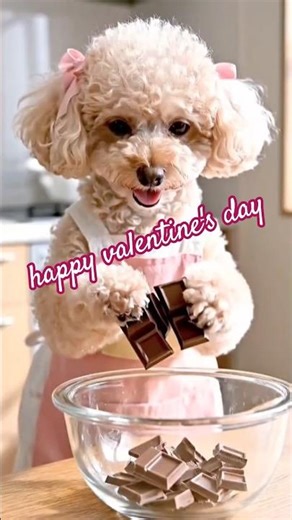 バレンタインデー💝にチョコエクレアを作るつもりがチョコパンになっちゃた？ #バレンタイン #shorts #バレンタイン2026 #トイプードル #チョコレー #valentine's
