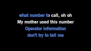 Karaoke Operator - Manhattan Transfer - CDG, MP4, KFN - Karaoke Version