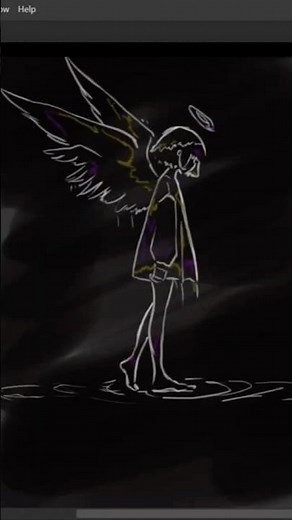 How to draw an angel in 5 minutes #illustrative #drawingtutorial #art #angel #digitalart