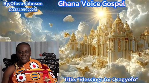 Title: “Blessings for Osagyefo” Gospel Style / Beat Guide: Roots Reggae • One-drop rhythm • 72–76 BPM Deep bass • Skank guitar • Soft keys • Nyabinghi feel Intro (Spoken / Chant) Yeah… I make this music to celebrate… Osagyefo Oseadeeyo Agyeman Badu the Second… Dormaa and Bono stand proud… May God bless you… Verse 1 I make this music to celebrate A man with a heart from God above Osagyefo Oseadeeyo Agyeman Badu II Your life is guided by love Nobody know how God created you But His hand is clear i
