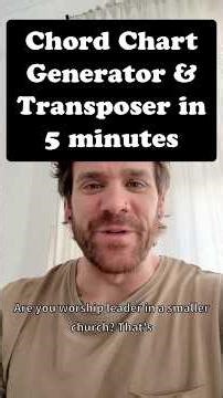 Chord Chart Generator & Transposer in 5 minutes