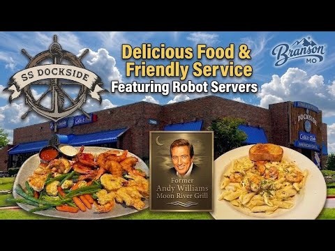SS Dockside Cafe & Pub Restaurant Review (Robot Servers & Former Moon River Grill) Branson MO
