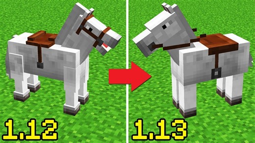 How the Minecraft horse models have changed over time