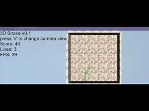 3D snake classical moving and tail's following