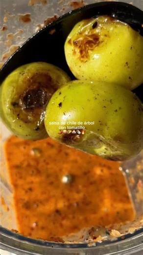 SALSA DE CHILE DE ÁRBOL Y TOMATILLO 🌶️🔥
