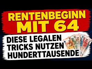 Rentenbeginn mit 64: Diese legalen Tricks nutzen