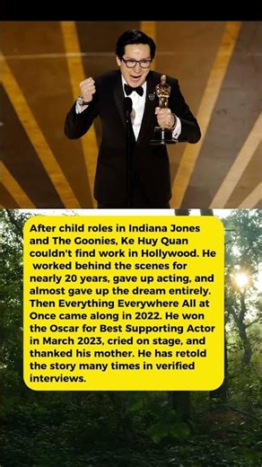 Ke Huy Quan Quit Acting for 20 Years Before Winning His Oscar