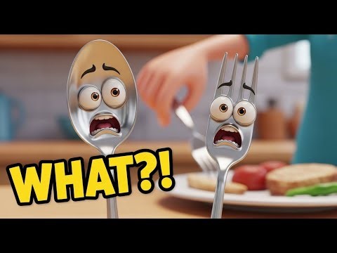 Funny Talking Spoon and Fork | Pixar-Style 3D Animation