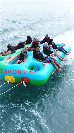 Pangandaran Beach Banana Boat Adventure