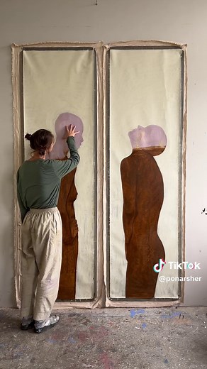 Ponarsher Art Process: Painting People with Sadness