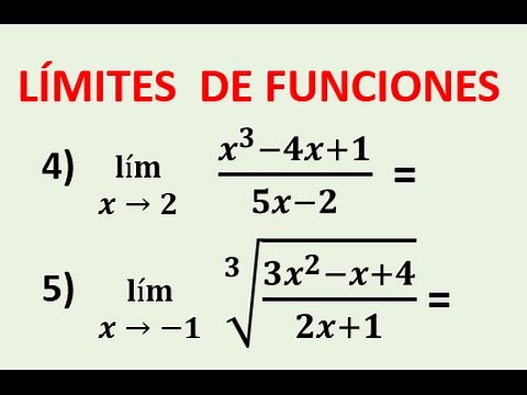 LIMITES DE FUNCIONES - LÍMITES ALGEBRAICOS
