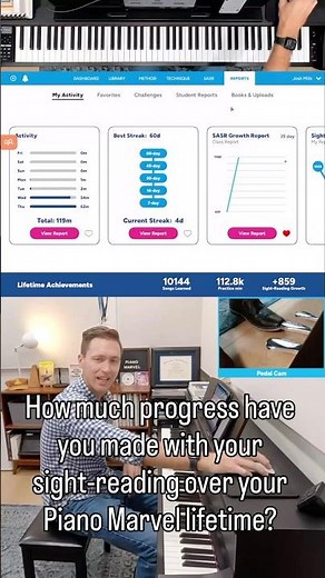 New SASR Lifetime Growth Chart and customizable Weekly SASR Notification in Piano Marvel! #piano