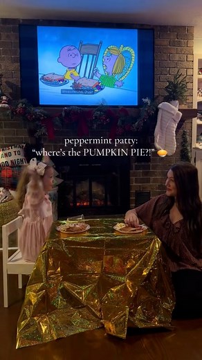 My little actress as peppermint patty! 🤣✨✨ this is our favorite scene from the movie! 🦃 We loved recreating this Charlie Brown Thanksgiving feast. ✨ Which movie should we do next?? #charliebrown #thanksgiving #peppermintpatty #charliebrownthanksgiving #thanksgivingfeast #holidayseason #momlife #makingchildhoodmagical #kidideas | Kozie Kate