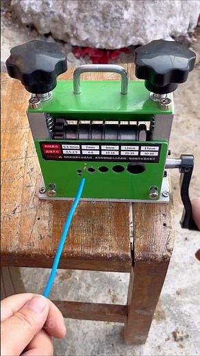 Hand Cranked Wire Stripper Easy Cable Stripping Tool Guide #tools #diy #repair #shortsfeed