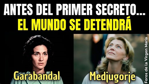 🎬 Las apariciones de Garabandal y Medjugorje encajan en una misma secuencia profética. Aquí te contaré cuál es la correspondencia cronológica, de los eventos de ambas profecías. Y donde estaría ubicado el Aviso de Garabandal, dentro de los 10 Secretos de Medjugorje. Quédate porque entender esto es fundamental, para ver el plan cronológico de Dios, para la purificación del mundo. 🙌 ÚNETE a nuestro canal de Whatsapp y no te pierdas ninguna de nuestras publicaciones y lo más importante de las not