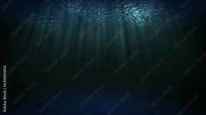 Dark Ocean Deep Sea at Night Animation