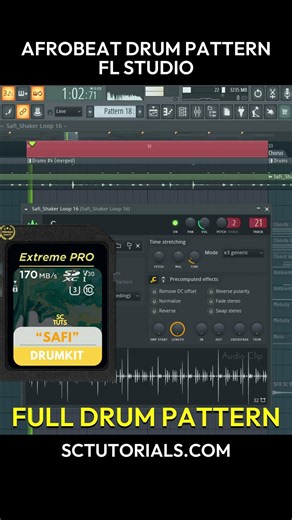 Afrobeat drum pattern in FL Studio