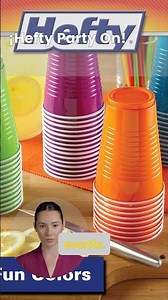 Hefty Party On Disposable Plastic Cups