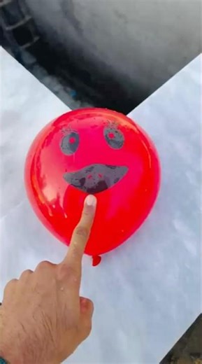 Experiment: Will a water balloon explode if it rolls down from a tall building? 💥🎈 #balloon