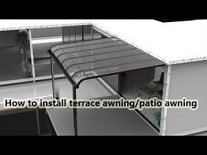 How to install balcony terrace awning/canopy patio awning/canopy by yourself.