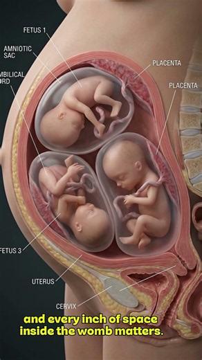 Inside The Womb-Triplet Pregnancy #triplets #pregnancy #shorts